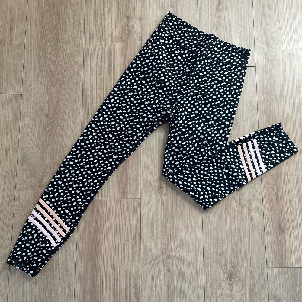White Fox Boutique x Sarah’s Day Collaboration black and white dot leggings